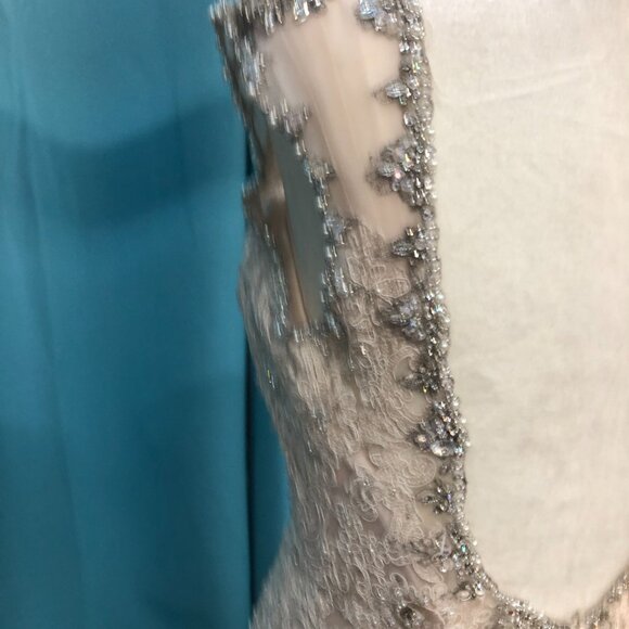NEW BACKLESS Sexy Wedding Dress, BLING Rosegold trumpet Mermaid Fit&Flare $4999 - Picture 10 of 10